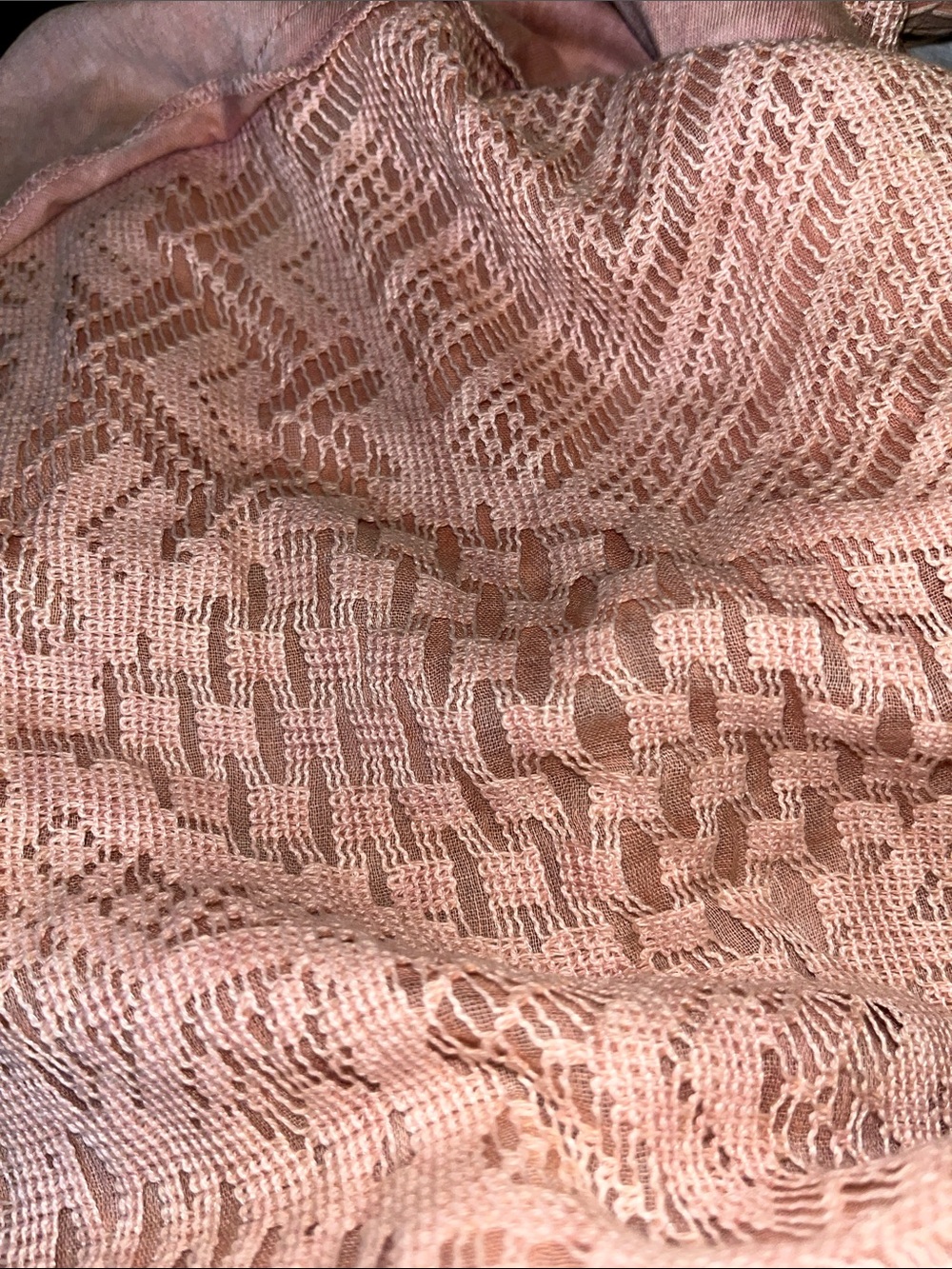 POL L Relaxed Patchwork Wide-Leg Pants in Dusty Pink - Picture 8 of 8